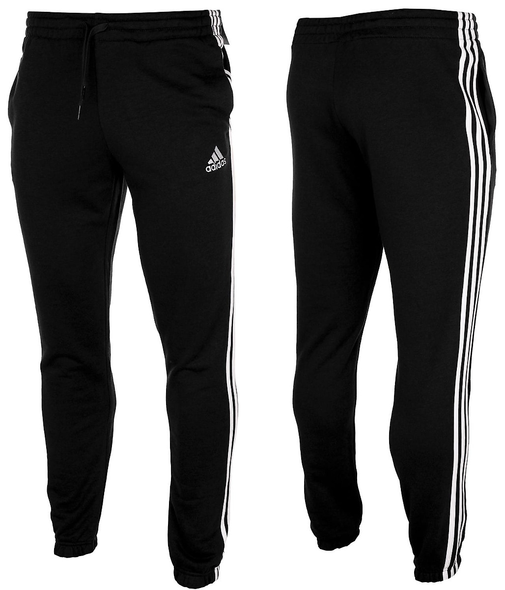 "adidas" vyriškos "Essentials" siaurėjančios kelnės su elastingomis rankovėmis ir 3 dryžiais GK8829