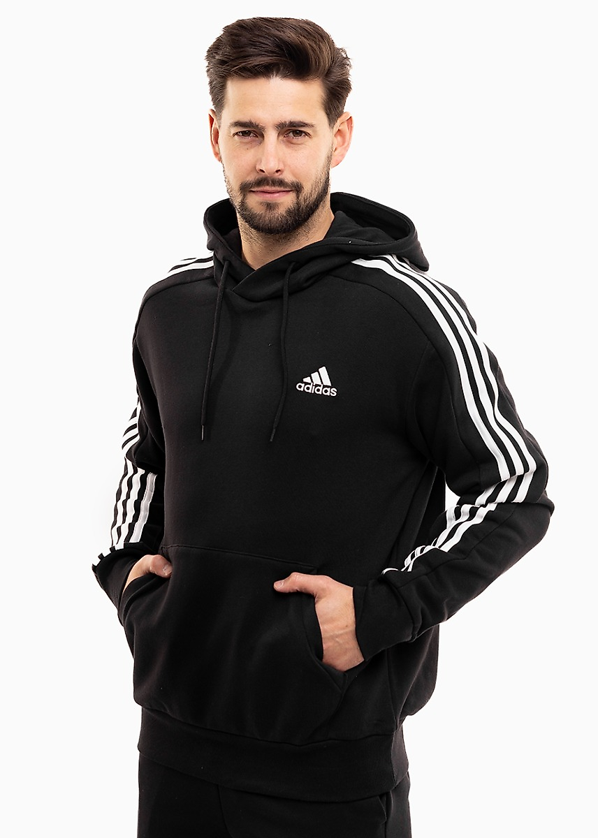 adidas Bluza męska Essentials French Terry 3-Stripes Hoodie IC0435