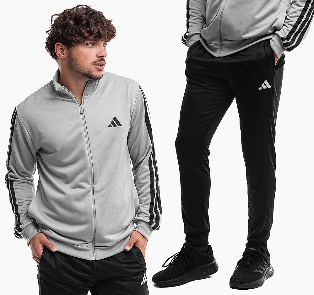adidas Vyriškas sportinis kostiumas Sportswear Basic 3-Stripes French Terry Tracksuit JI8876