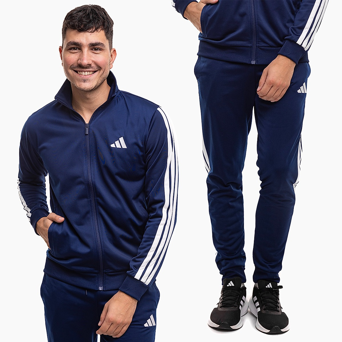 adidas Vyriškas sportinis kostiumas Sportswear Basic 3-Stripes Tricot JI8859