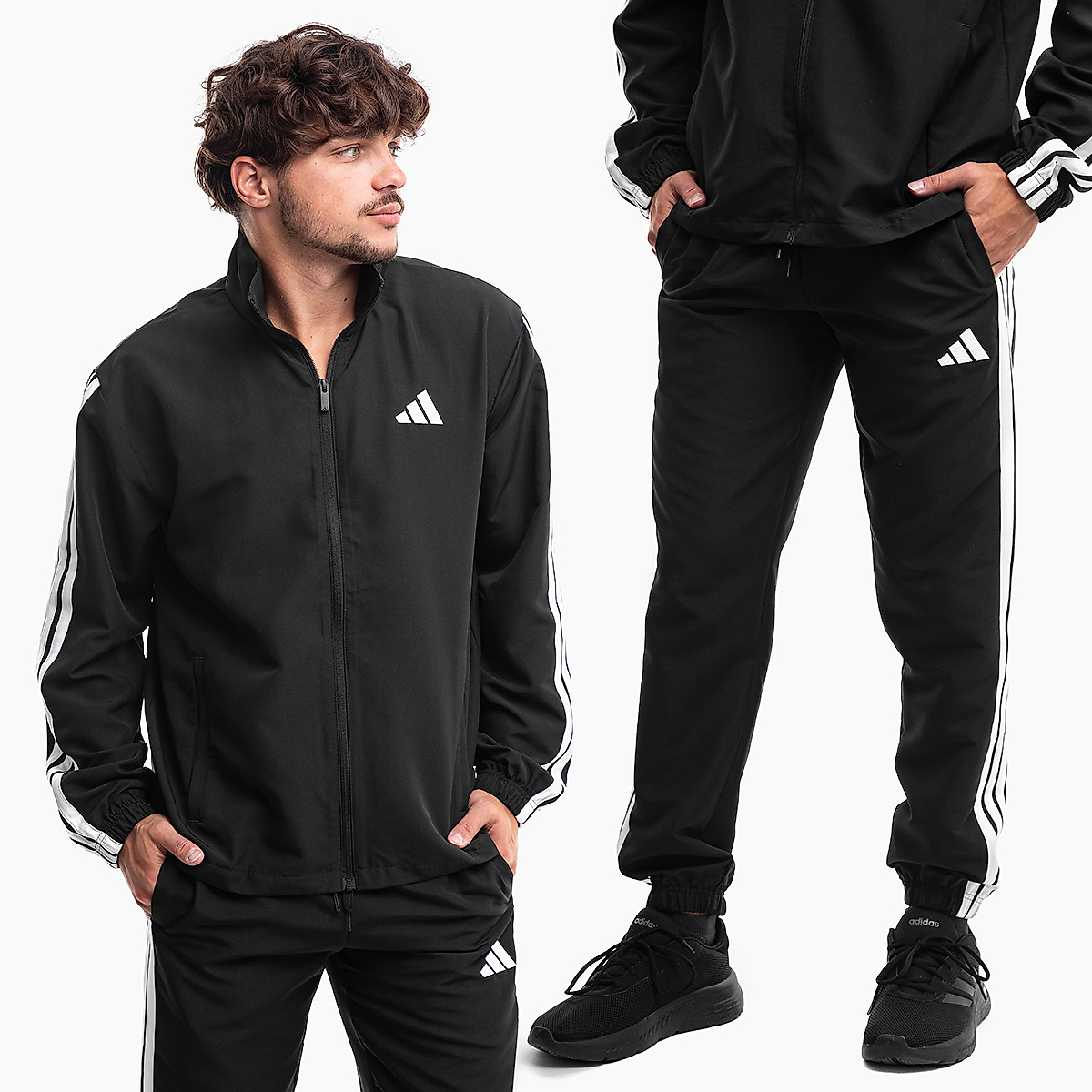 adidas Vyriškas sportinis kostiumas Sportswear Basic 3-Stripes Woven TT Track Suits JI8849