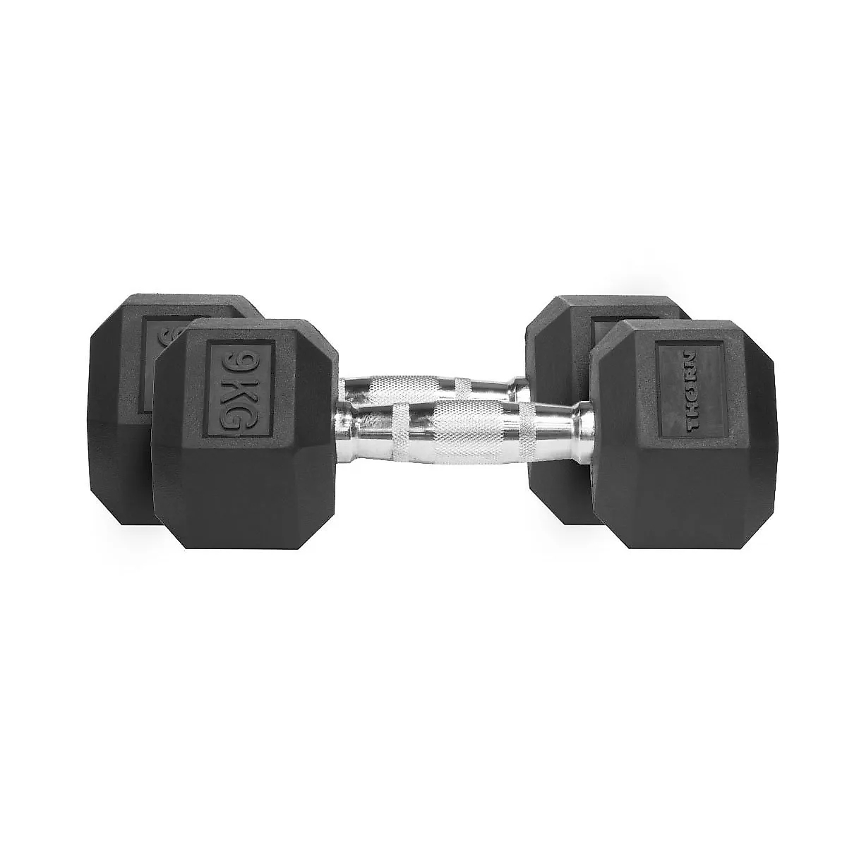 THORN FIT Hantle Hex Rubber Dumbbell 9,0kg 2 pcs