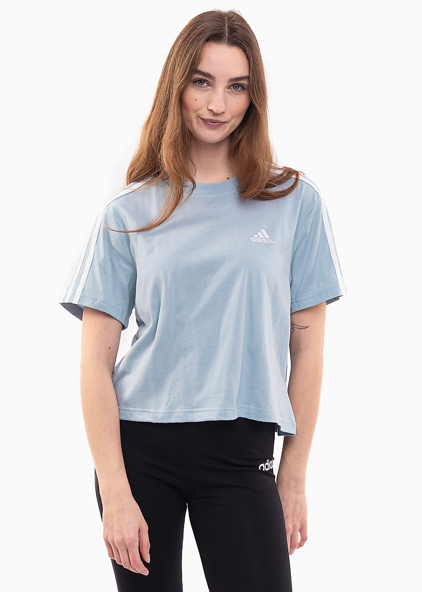 adidas Koszulka damska Essentials 3-Stripes Single Jersey Crop Top IS1568