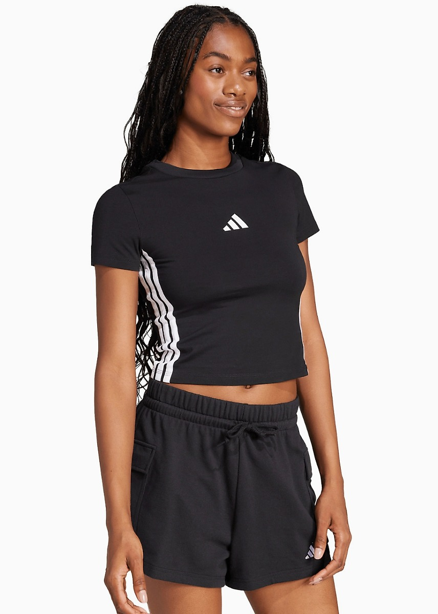 Moteriški marškinėliai adidas Essentials 3-Stripes Slim Baby JC8325