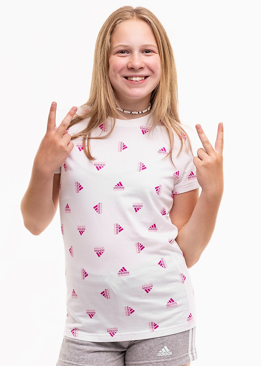 adidas Koszulka dla dzieci Brand Love Print Cotton Tee IB8918