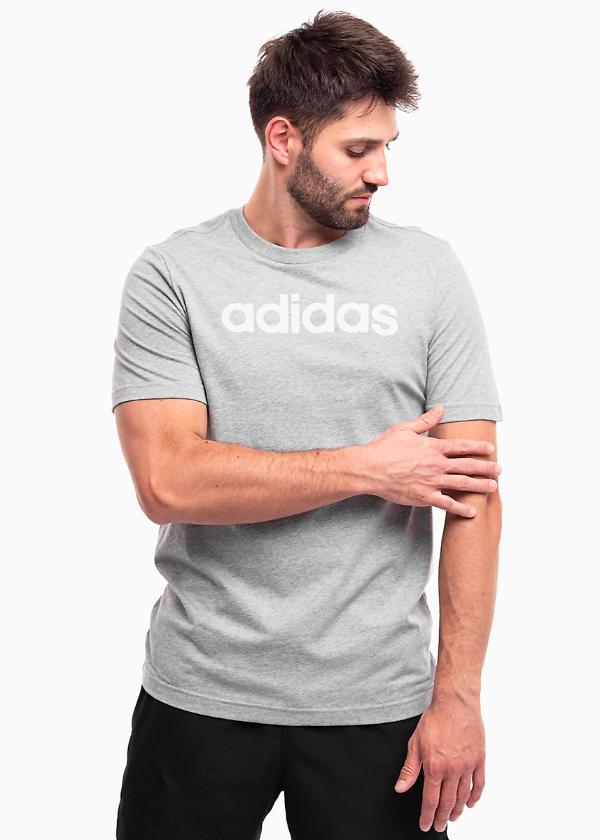 adidas Koszulka męska Essentials Single Jersey Linear Embroidered Logo Tee IC9277