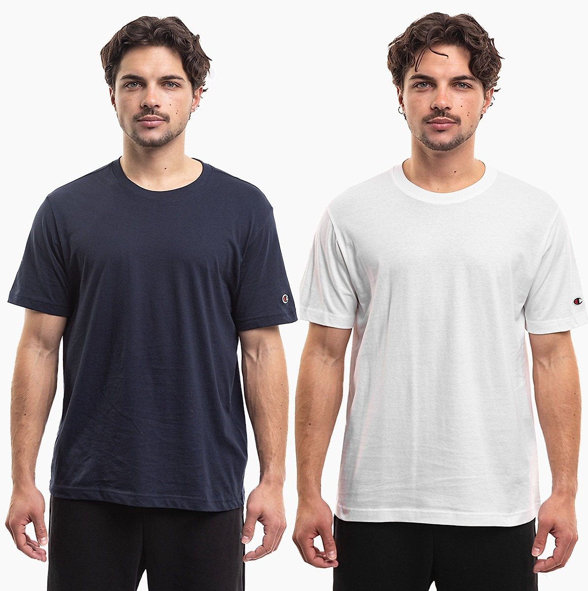Vyriški marškinėliai Champion Short Sleeve T-shirt 2-pak balti / tamsiai mėlyni 220267 WW001