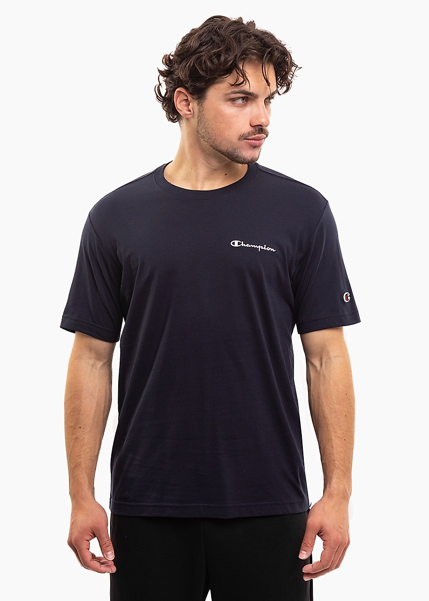 Vyriški marškinėliai Champion SS Tee tamsiai mėlyni 221798 BS501