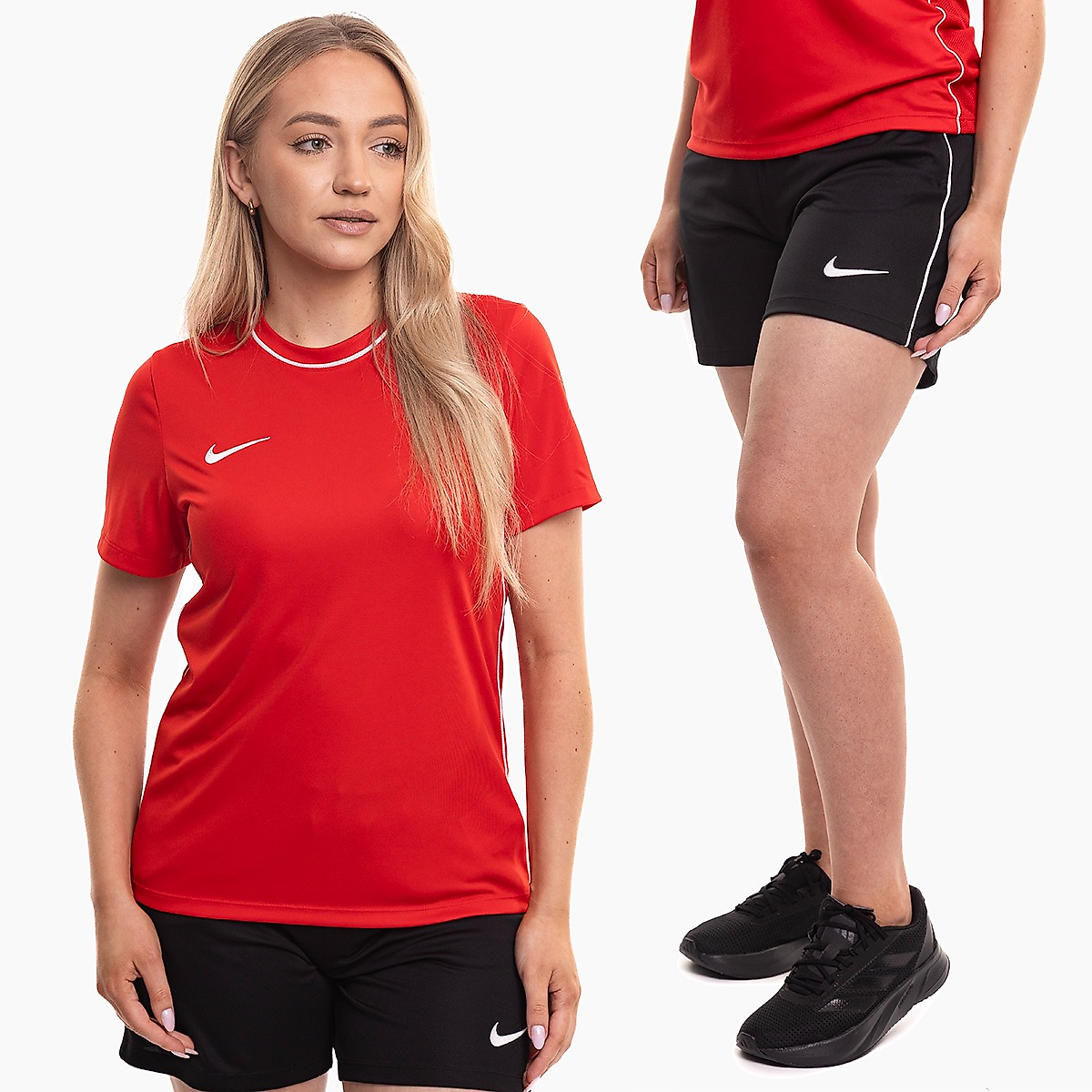 Nike moterų sportinis komplektas marškinėliai šortai Dri-Fit Park 26 HM7160 657/HM7162 010