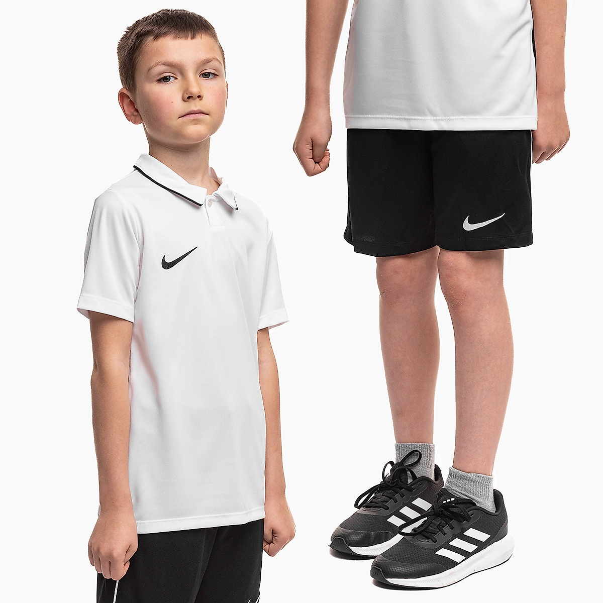 Nike Vaikiškas sportinis komplektas Dri Fit Park 26 Polo HM7145 100/HM7164 010
