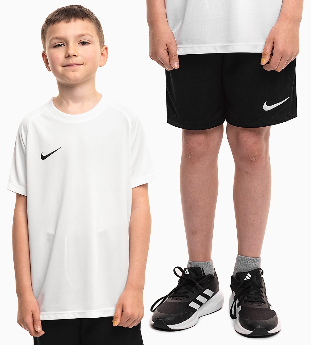 Nike Vaikiškas sportinis rinkinys marškinėliai šortai Dri Fit Park VIII HV8182 100/BV6865 010