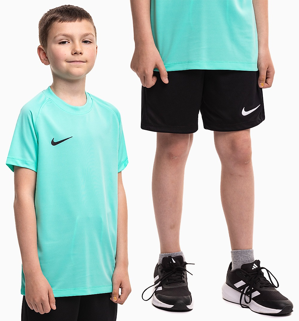 Nike Vaikiškas sportinis rinkinys marškinėliai šortai Dri Fit Park VIII HV8182 354/BV6865 010
