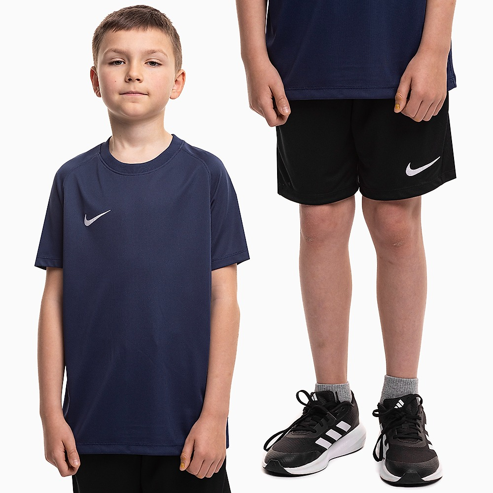 Nike Vaikiškas sportinis rinkinys marškinėliai šortai Dri Fit Park VIII HV8182 410/BV6865 010