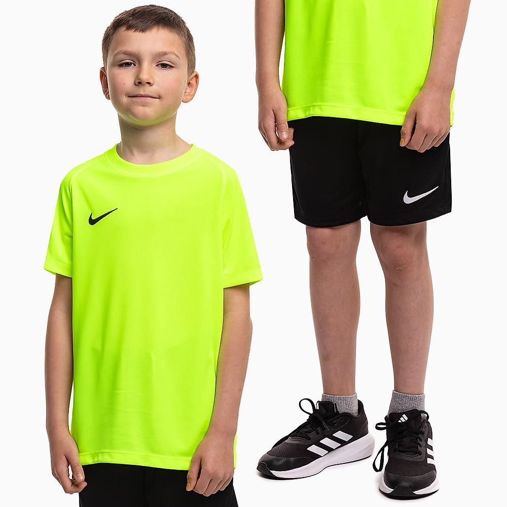Nike Vaikiškas sportinis rinkinys marškinėliai šortai Dri Fit Park VIII HV8182 702/BV6865 010