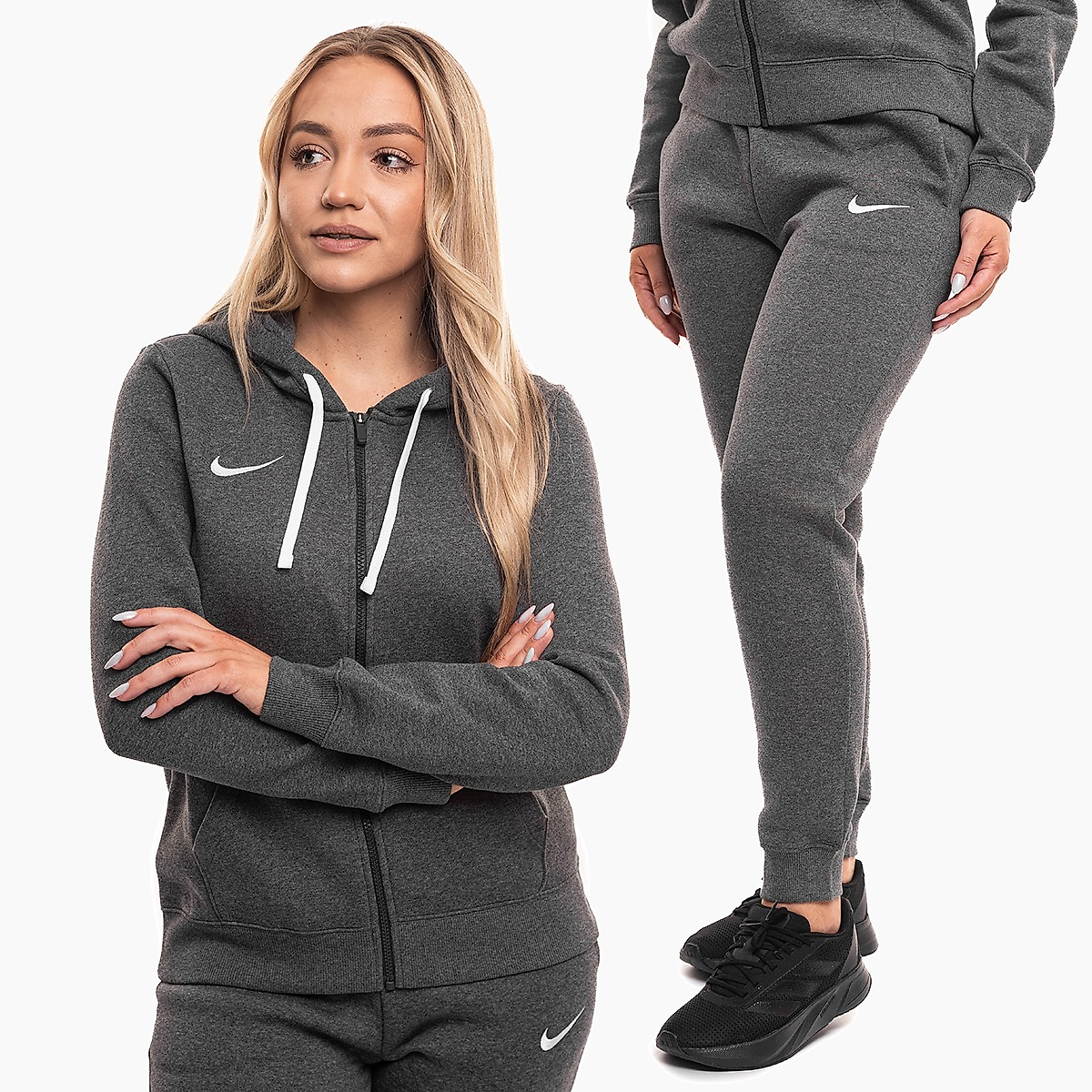 Nike Moteriškas sportinis kostiumas Park 26 Fleece Full-Zip Hoodie IB1230 071/IB1250 071
