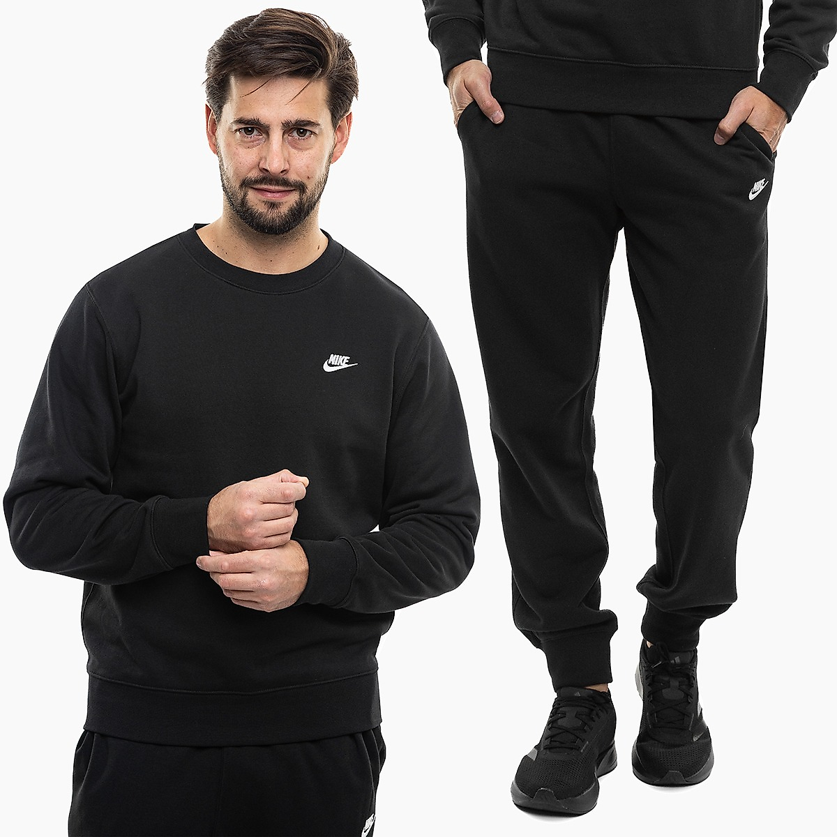 Nike Vyriškas sportinis kostiumas Club FT FN3888 010/FN3801 010