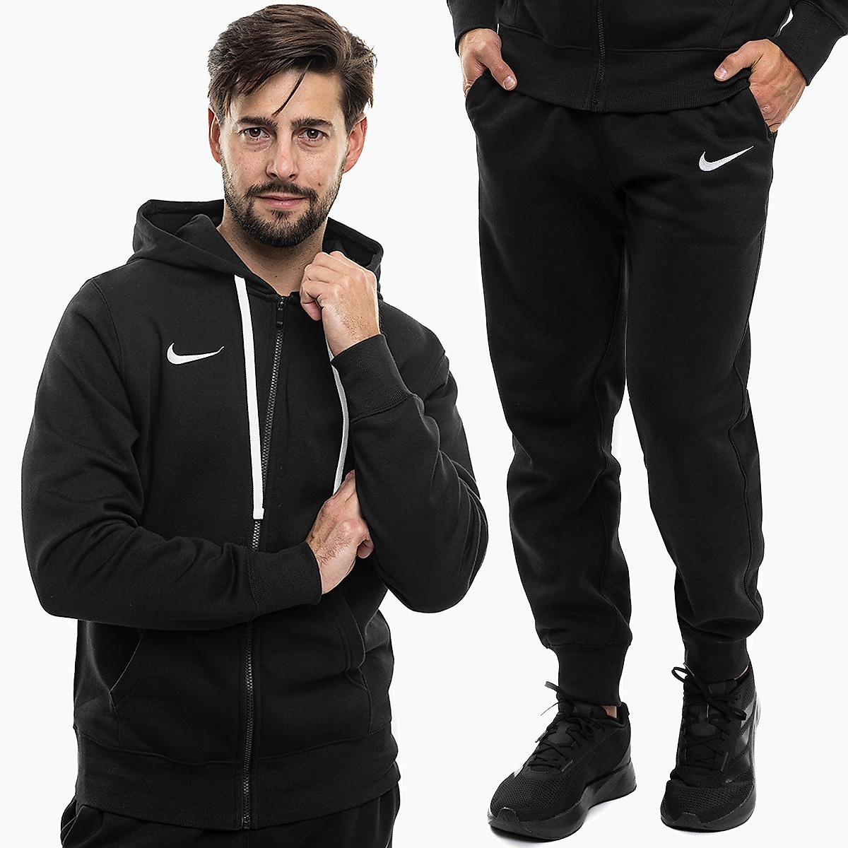 Nike Vyriškas sportinis kostiumas Park 26 Fleece Full-Zip Hoodie IB1228 010/IB1248 010