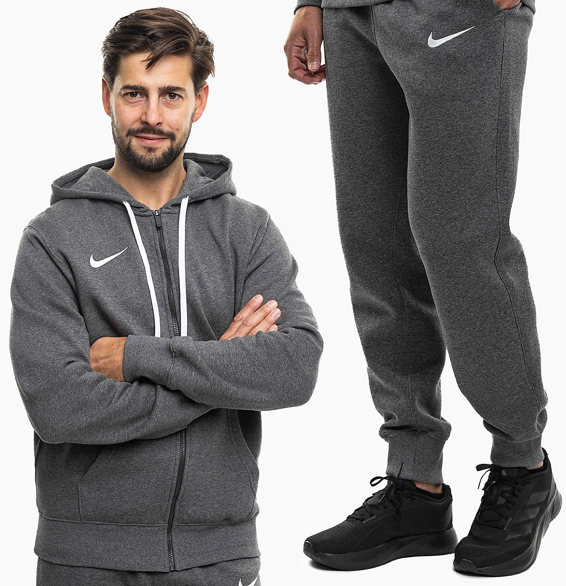 Nike Vyriškas sportinis kostiumas Park 26 Fleece Full-Zip Hoodie IB1228 071/IB1248 071