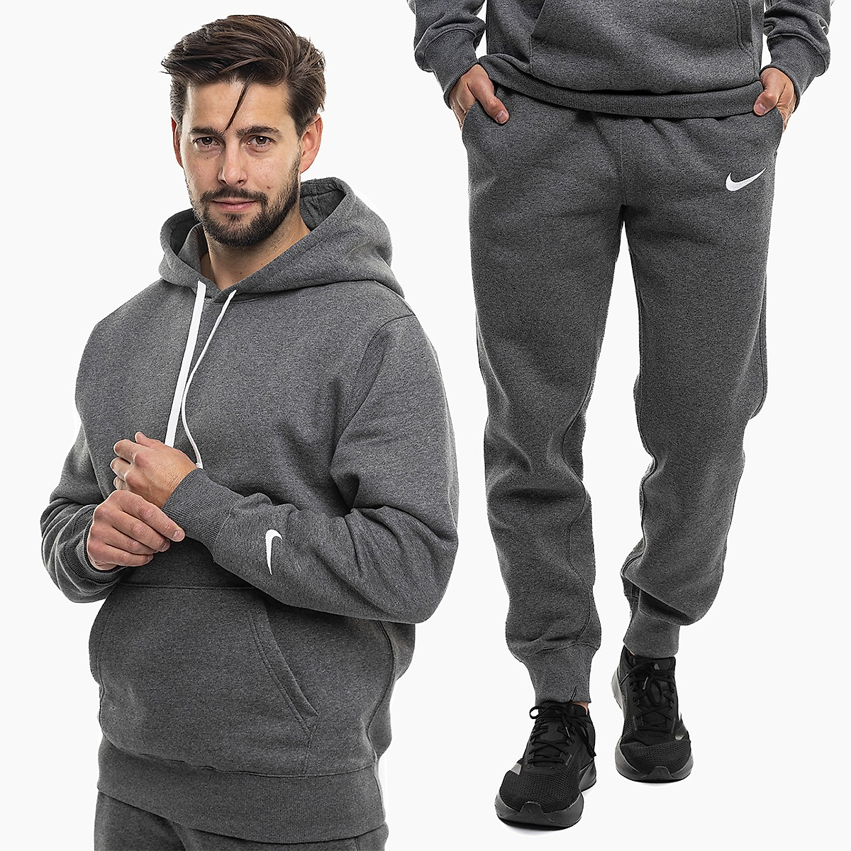 Nike Vyriškas sportinis kostiumas Park 26 Fleece Pull Over Hooded IO9035 071/IB1248 071