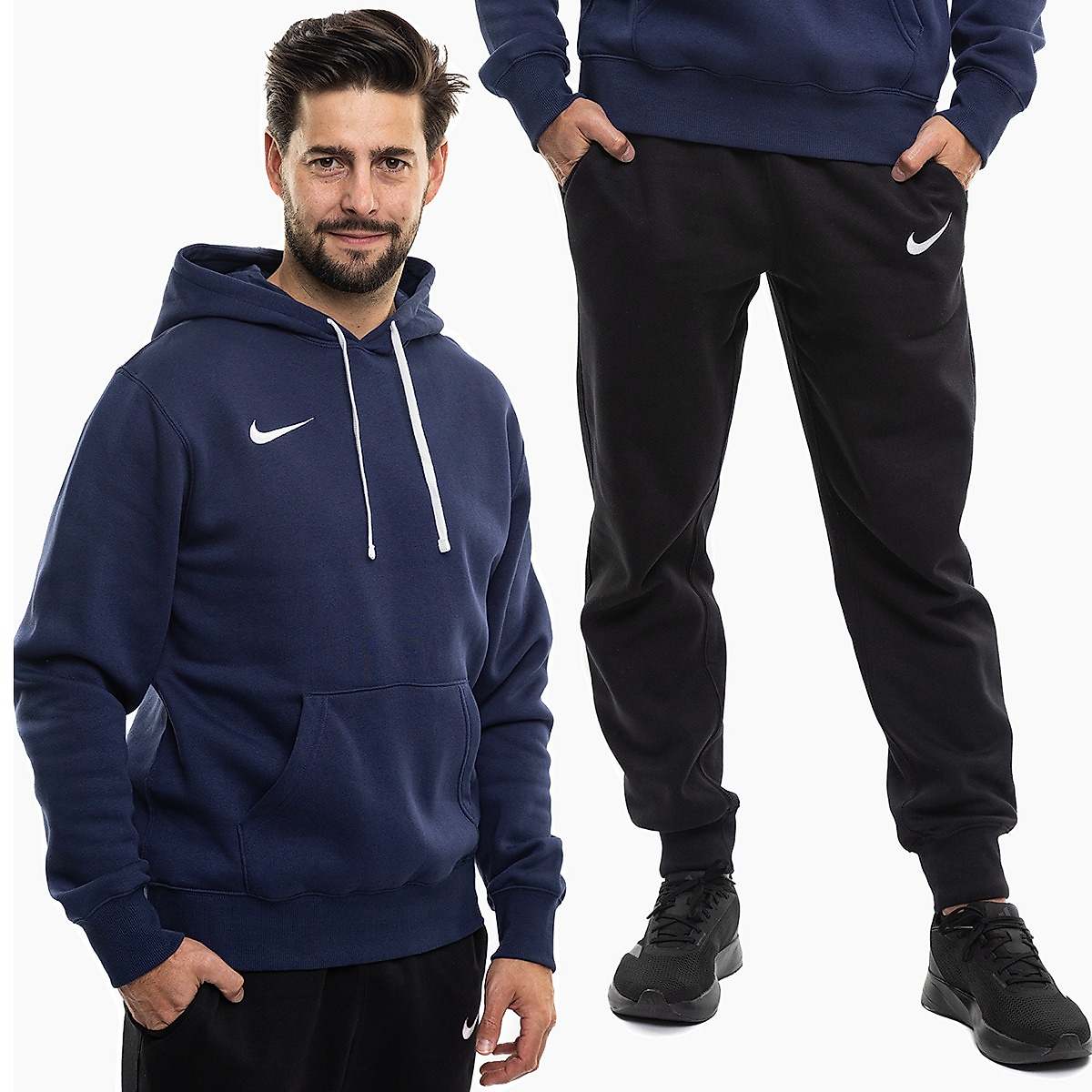 Nike Vyriškas sportinis kostiumas Park 26 Fleece Pull Over Hoodie IB1222 410/IB1248 010