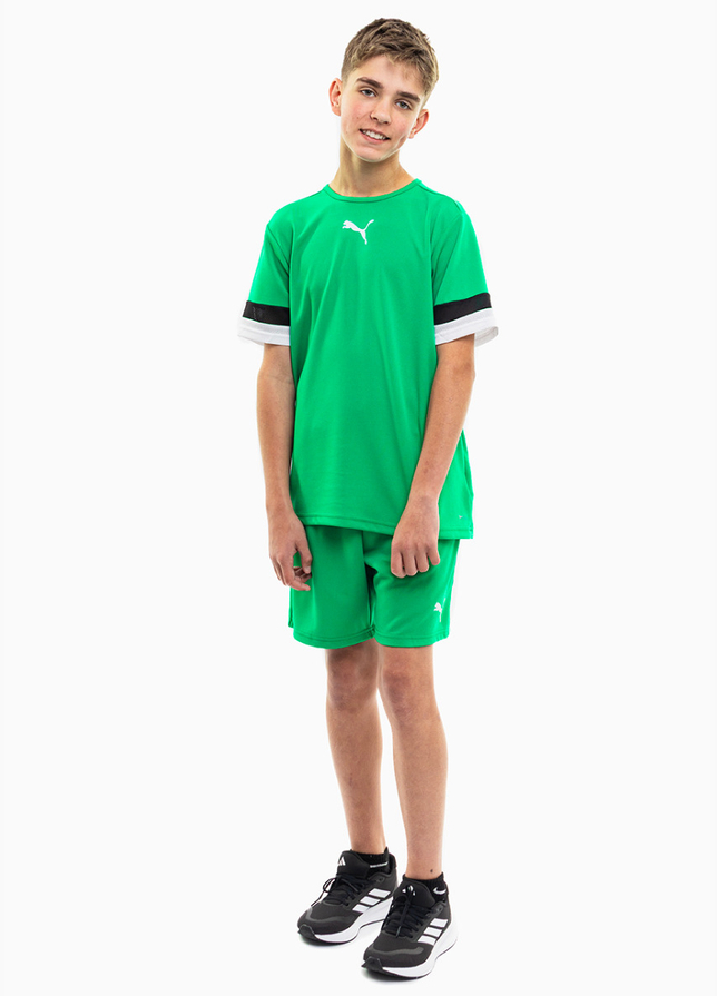 PUMA dziecięcy strój sportowy koszulka spodenki teamRISE Jersey Jr 704938 05/704943 05 PUMA dziecięcy strój sportowy koszulka spodenki teamRISE Jersey Jr 704938 05/704943 05