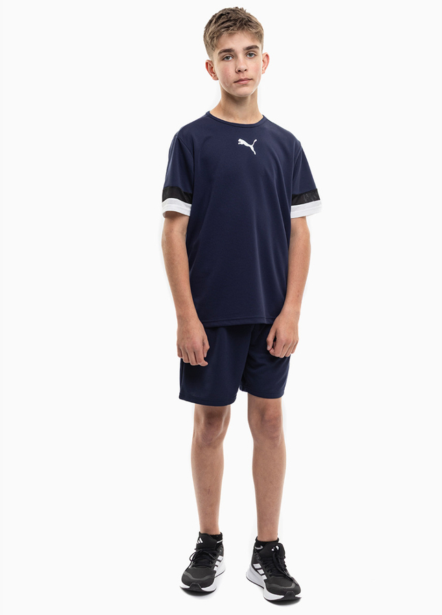 PUMA dziecięcy strój sportowy koszulka spodenki teamRISE Jersey Jr 704938 06/704943 06 PUMA dziecięcy strój sportowy koszulka spodenki teamRISE Jersey Jr 704938 06/704943 06